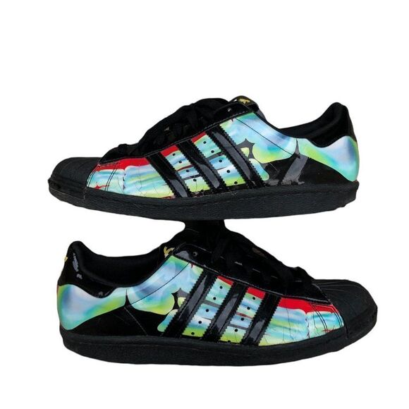 Rare 2015 Adidas Originals Superstar 80s Core Black Size 10 - Picture 7 of 16